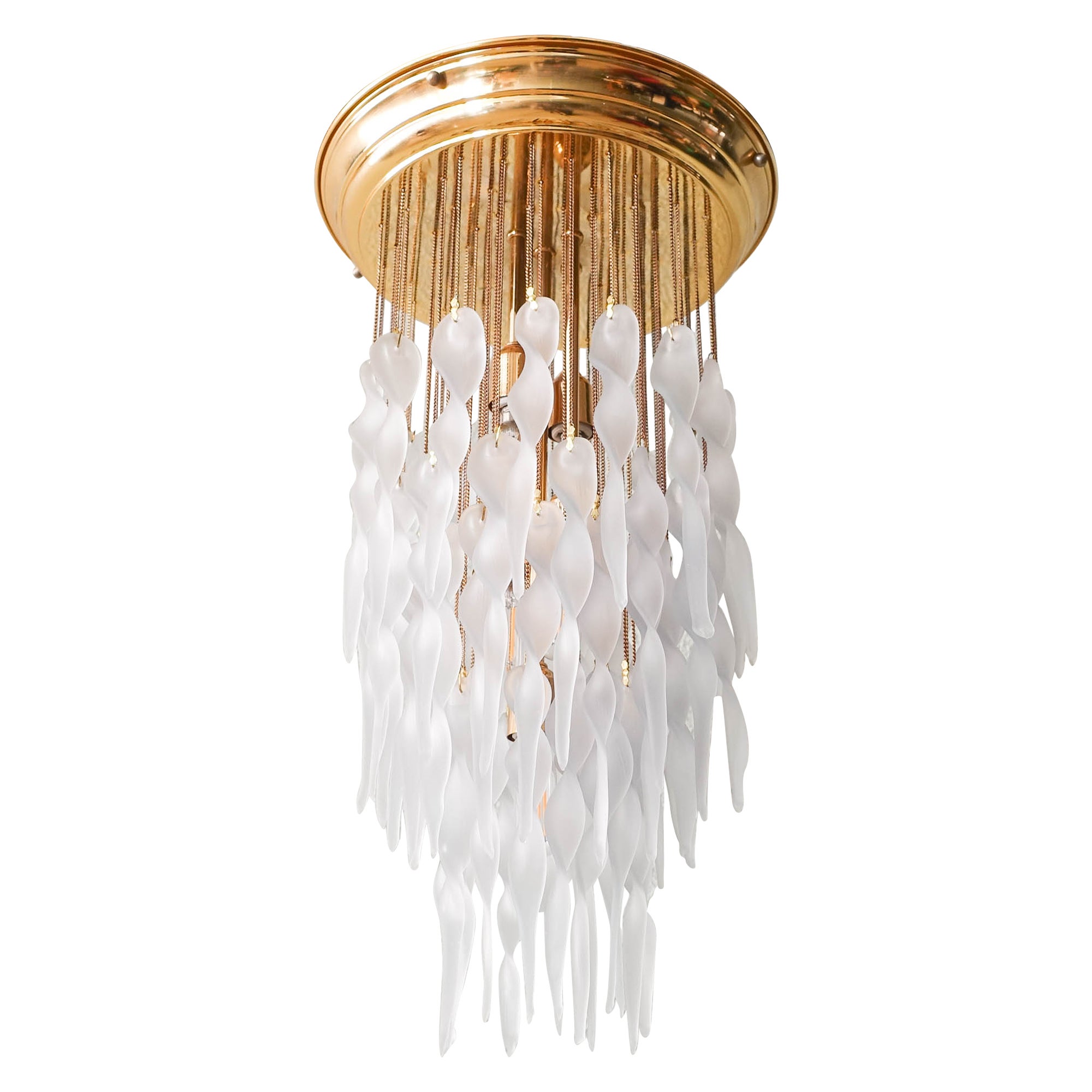 Vintage Crystal Cascading Chandelier by Paolo Venini for Venini, 1970s For Sale