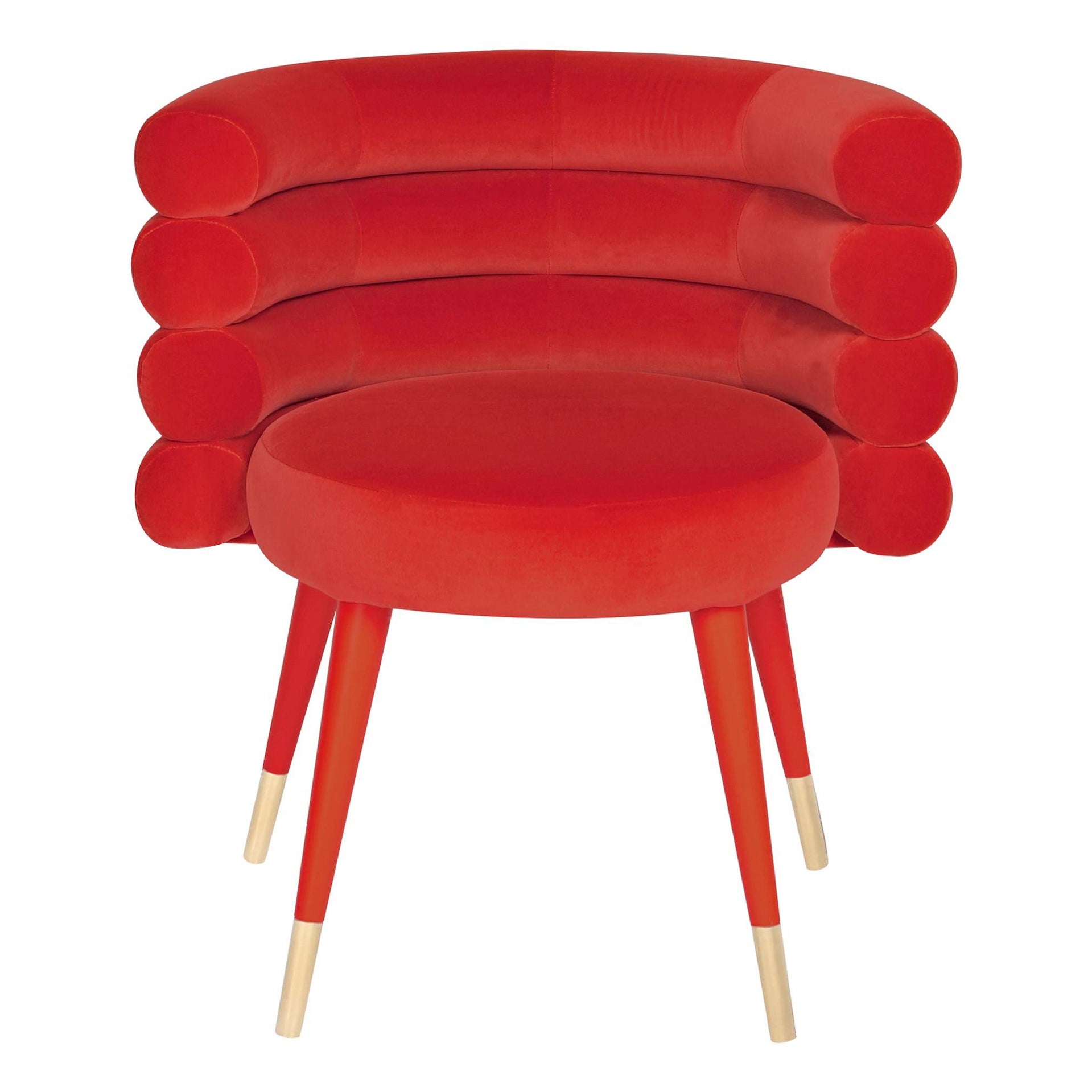 Chaise de salle à manger Marshmallow rouge de Royal Stranger