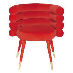 Silla de comedor Marshmallow roja de Royal Stranger