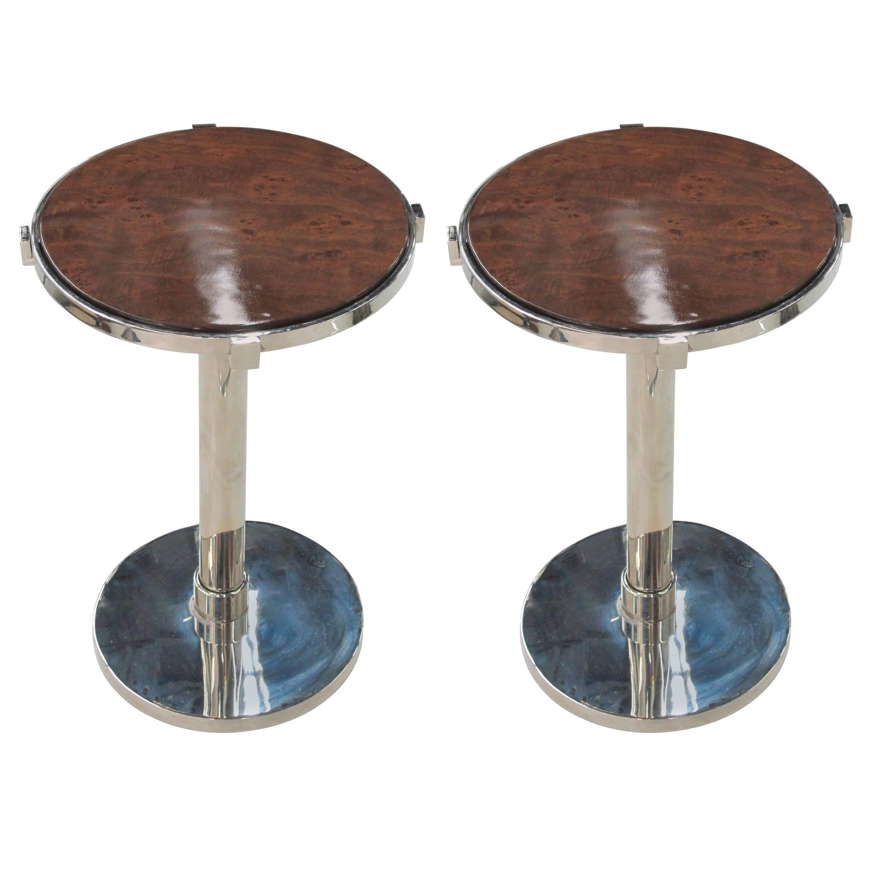 Pair of French Art Deco Modernist Tables