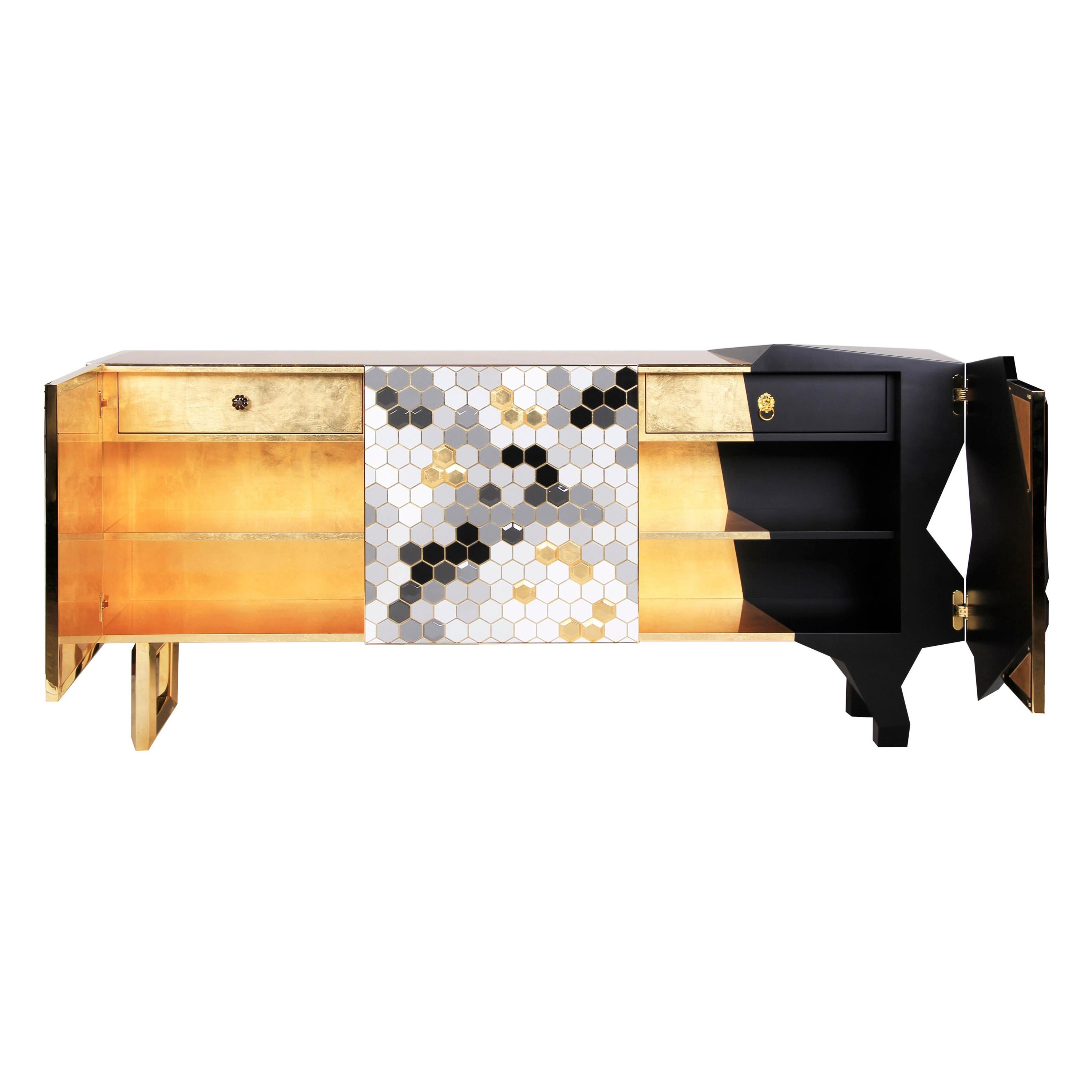 Honeycomb Sideboard, Royal Stranger For Sale at 1stDibs