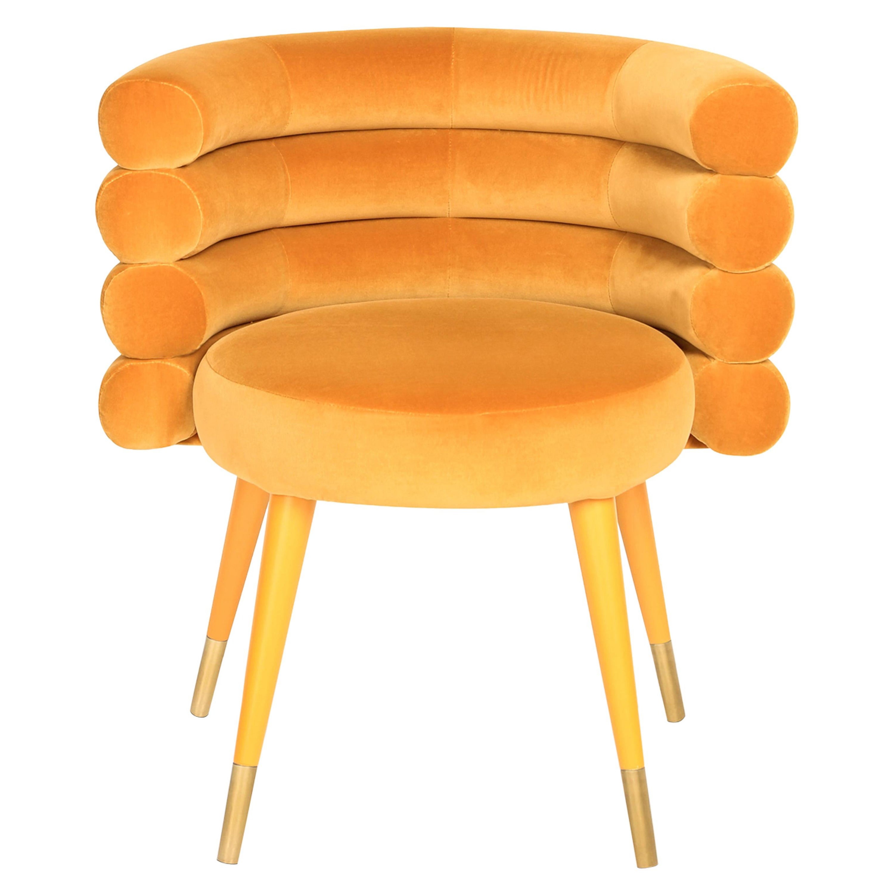 Mustard Marshmallow Dining Chair, Royal Stranger For Sale
