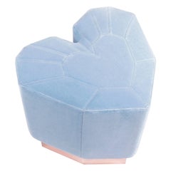 Tabouret Queen Heart bleu clair de Royal Stranger