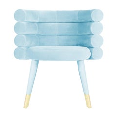 Sky Blue Marshmallow Dining Chair, Royal Stranger