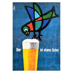 Vintage-Werbeplakat „Bier ist ein gutes Getränk“, Piatti Bier