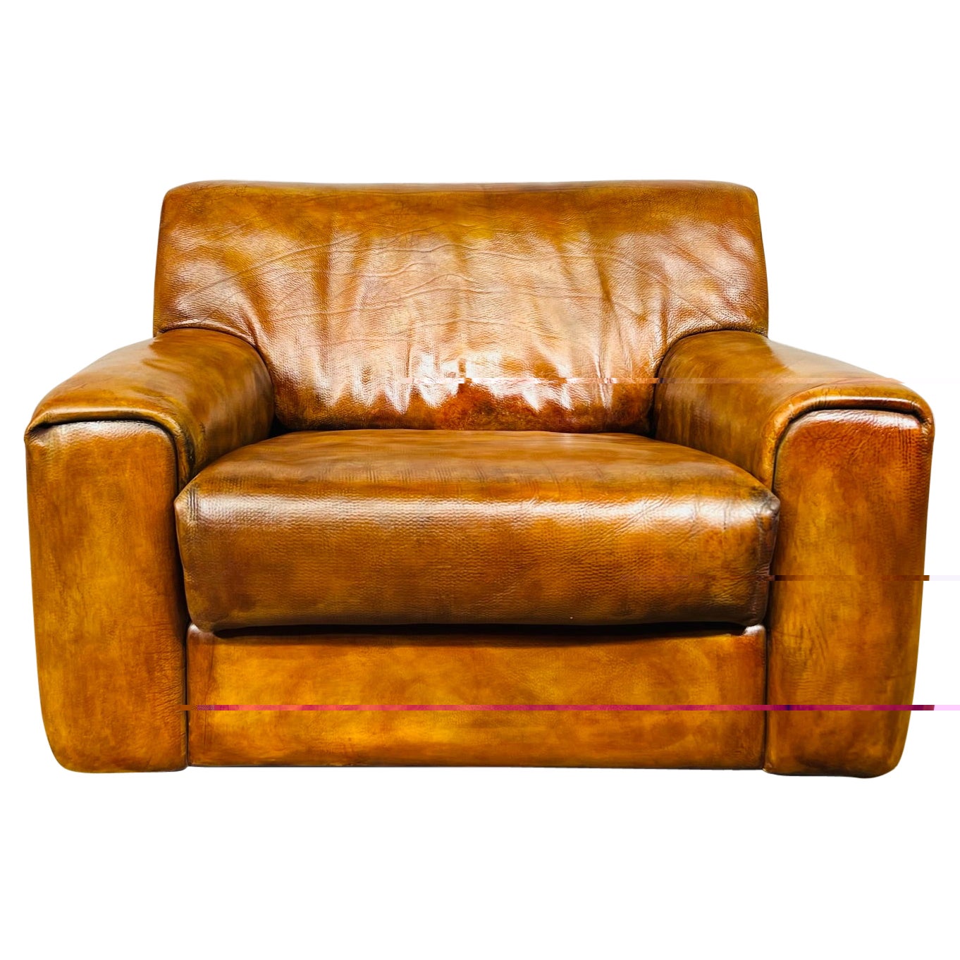 Vintage De Sede Ds 47 Bull Neck Leather Lounge Chair Colour Sand #569 For Sale
