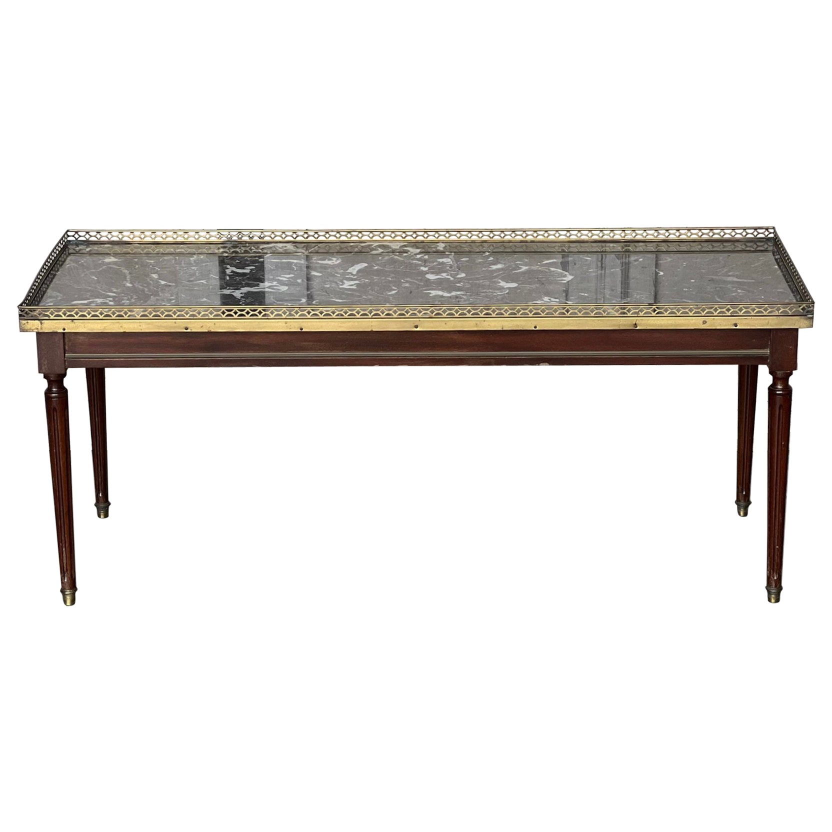 French Louis XVI Marble Top Coffee Table