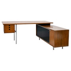 Early George Nelson Eog Executive Desk with Return for Herman Miller, 1950s