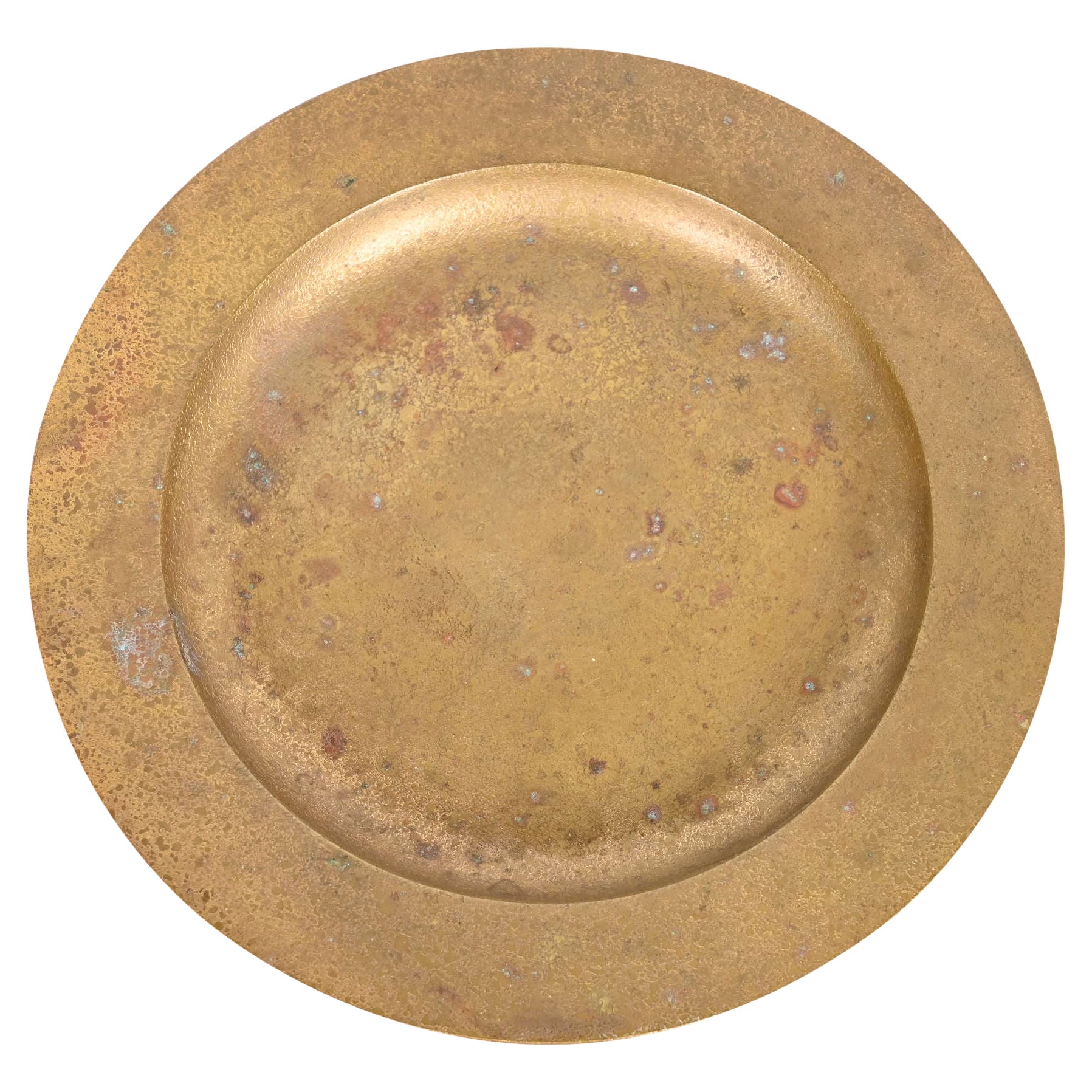 Tiffany Studios New York Bronze Doré Plate or Shallow Bowl For Sale