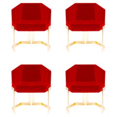 Set of 4 the Hive Dining Chairs, Royal Stranger