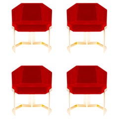 Set of 4 the Hive Dining Chairs, Royal Stranger