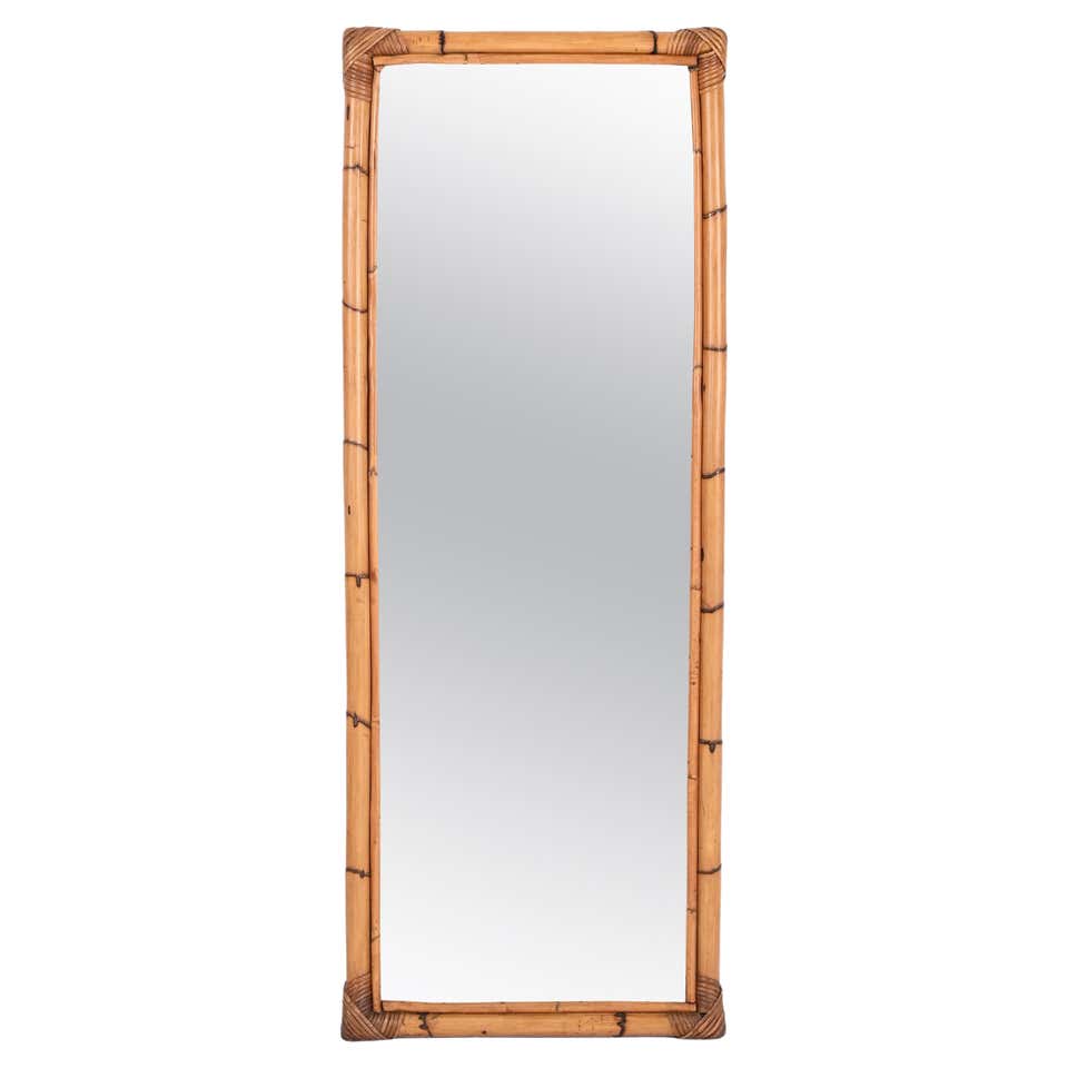 1960's Minimalist Long Rectangular Giltwood Frame Mirror For Sale at ...