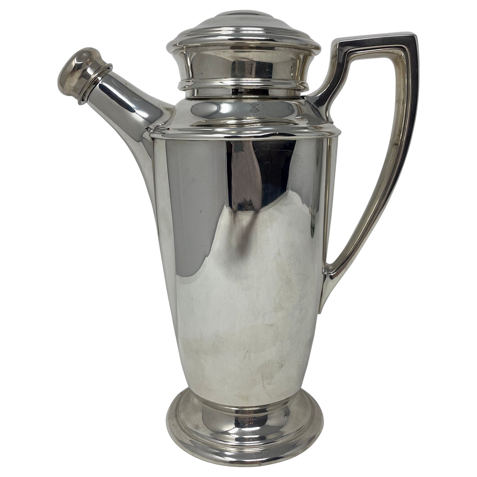 Antique Sterling Silver Reed & Barton Cocktail Shaker Pitcher, circa 1920-1940