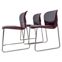 Set of Three Midcentury Chairs SM 400 K, Design Gerd Lange, Drabert, 1980s
