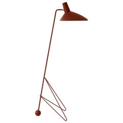 Tripod HM8 Floor Lamp, Maroon by Hvidt & Mølgaard for &Tradition