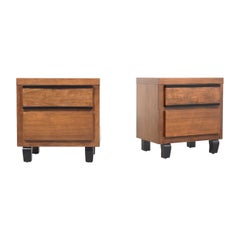 Restored Mid-Century Walnut Bedside Tables