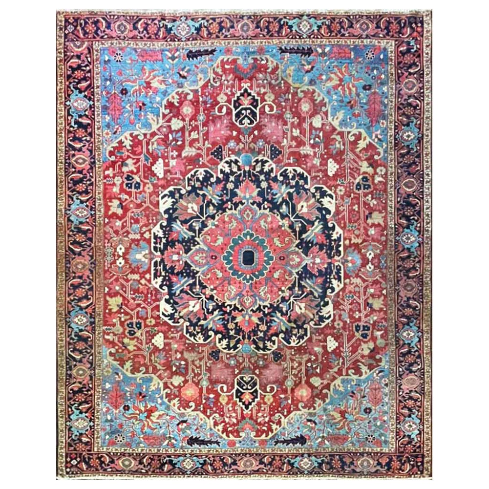 Antike  Orientalischer Teppich von Heriz/Serapi, 9' x 11'6" um 1910