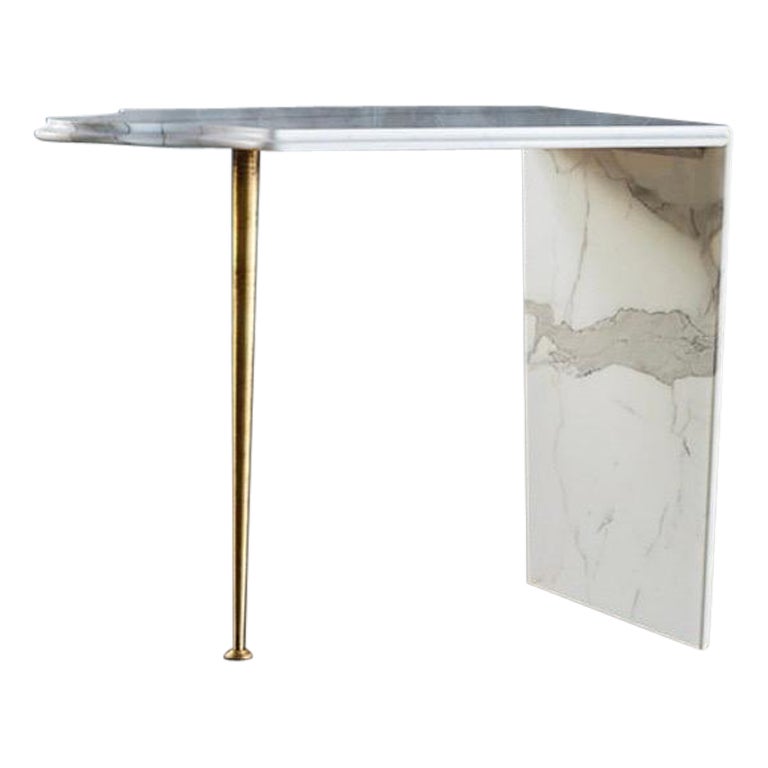 Raffaele Fusco Console Tables Calacatta Marble 21th Century Modern Tables  For Sale