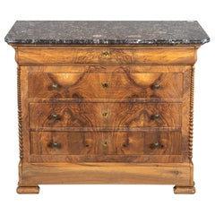 French Louis Philippe Period Walnut Bleached Commode