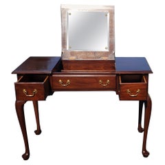 Henkel Harris Mahogany Vanity Dressing Table Desk with fliptop Mirror
