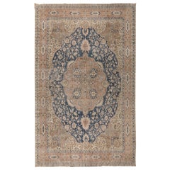 9.2x13 Ft Fine Vintage Oriental Carpet, Traditional Handmade Wool Rug (Tapis de laine traditionnel fait à la main)