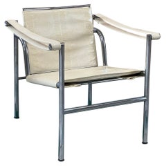 Le Corbusier LC1 Chair Ivory Moc Croc Patent Leather