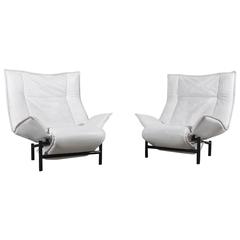 Vico Magistretti Pair of "Veranda" Lounge Chairs for Cassina, 1983 1