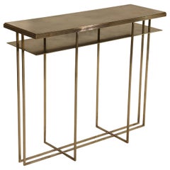 Brass Handcrafted Console Signed by Novocastrian