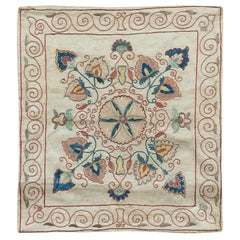 100% Silk Suzani Hand Embroidered Cushion Cover, Made in Uzbekistan