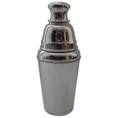 Englischer versilberter Art Deco Cocktail Shaker von Barker Ellis, um 1940