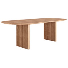 Contemporary Oval Ten Table 300, Light Oak