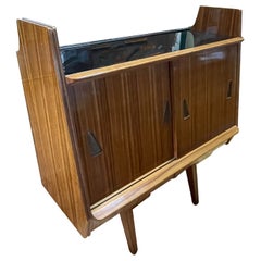 1950s Teak Veneered Bar Cabinet