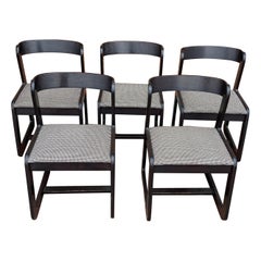 Vintage Set 5 Willy Rizzo Chairs for Mario Sabot, 1970s, Italy