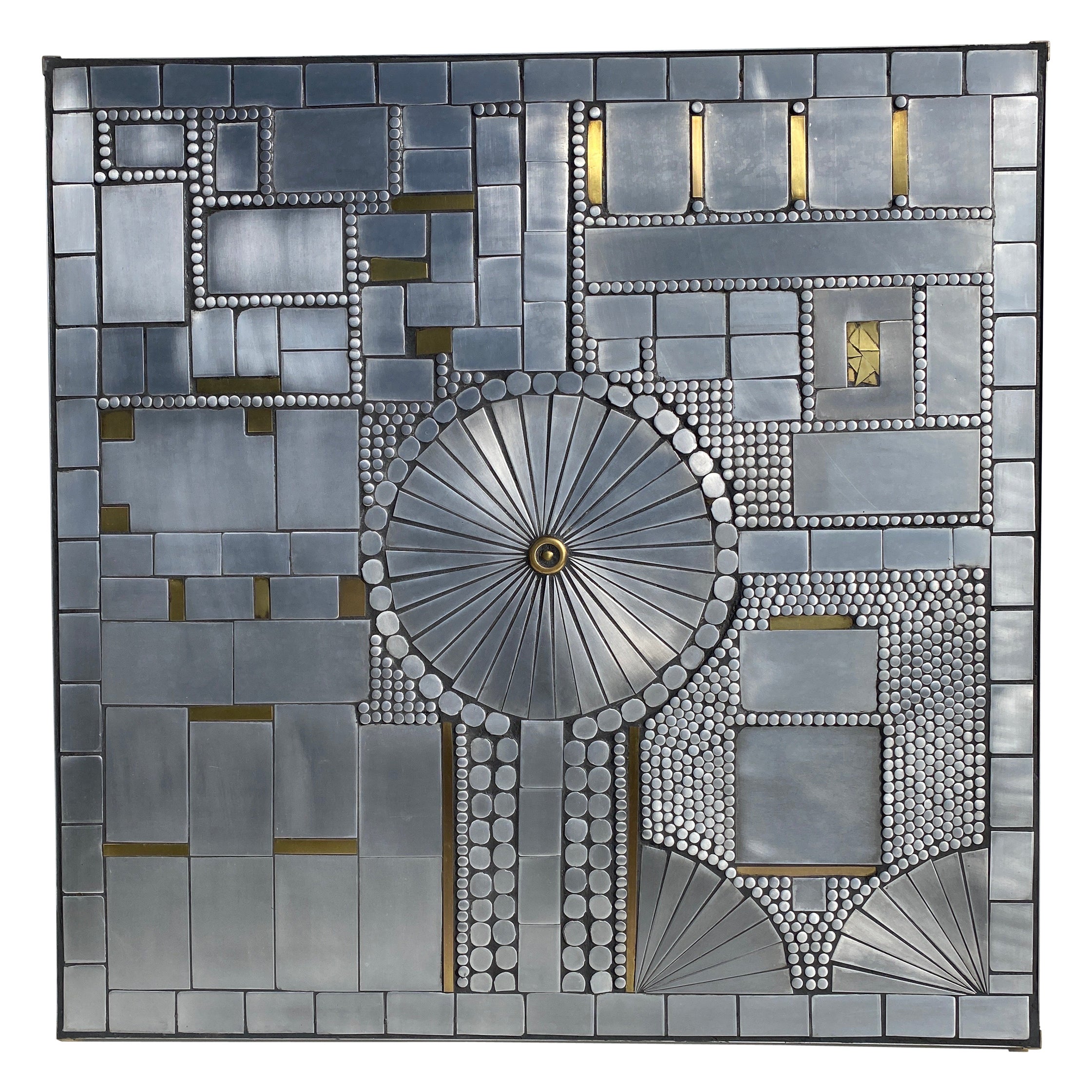 Raf Verjans Mosaik-Aluminium-Wandskulptur 