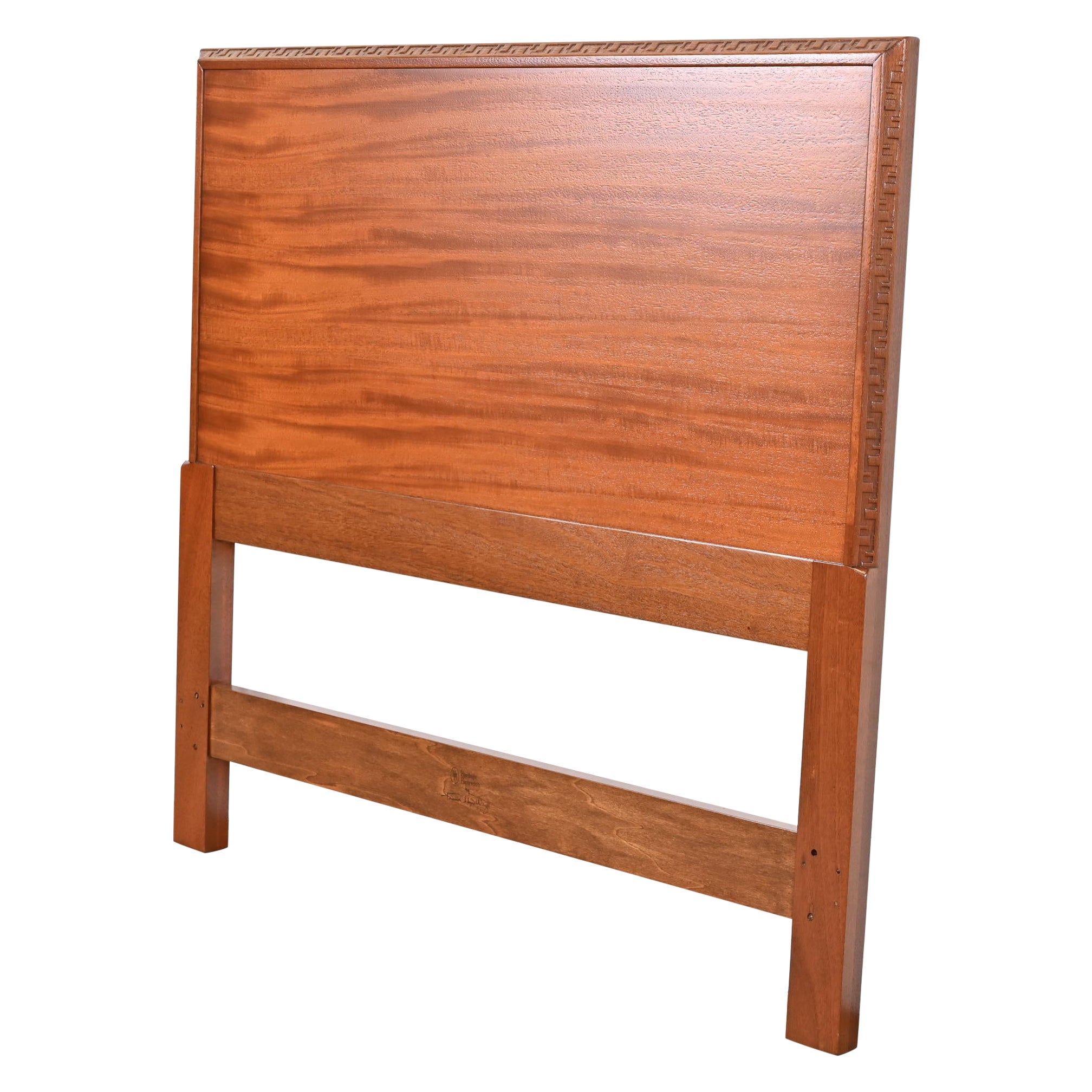 Frank Lloyd Wright Taliesin Mahogany Twin Headboard, Newly Restored