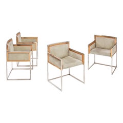 Set of Four Armchair by Alain Delon for Maison Jansen