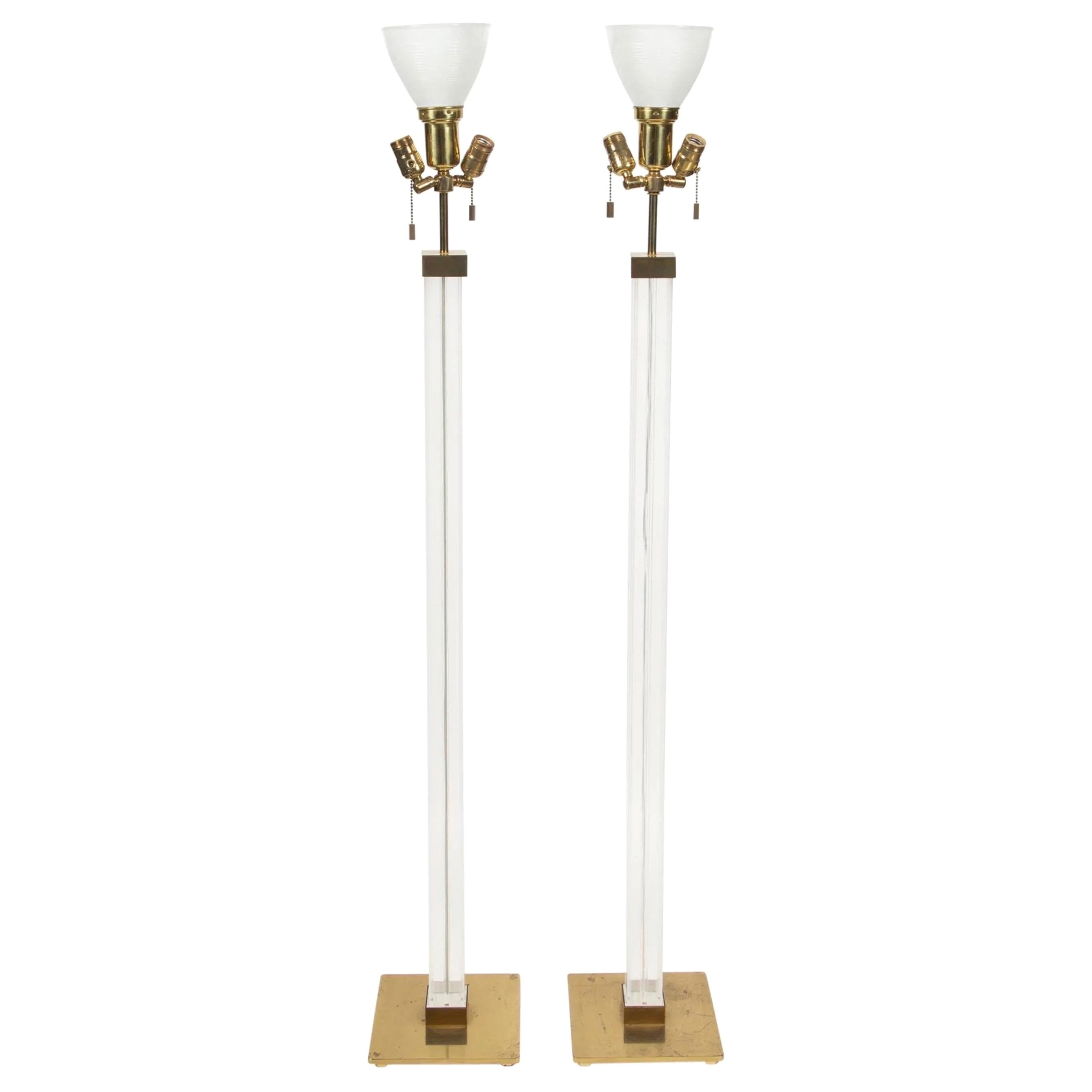 Pair of Hansen Lightning Style Floor Lamps For Sale