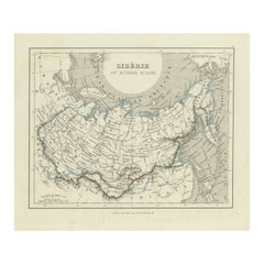 Antike Karte von Sibirien, Nordasien