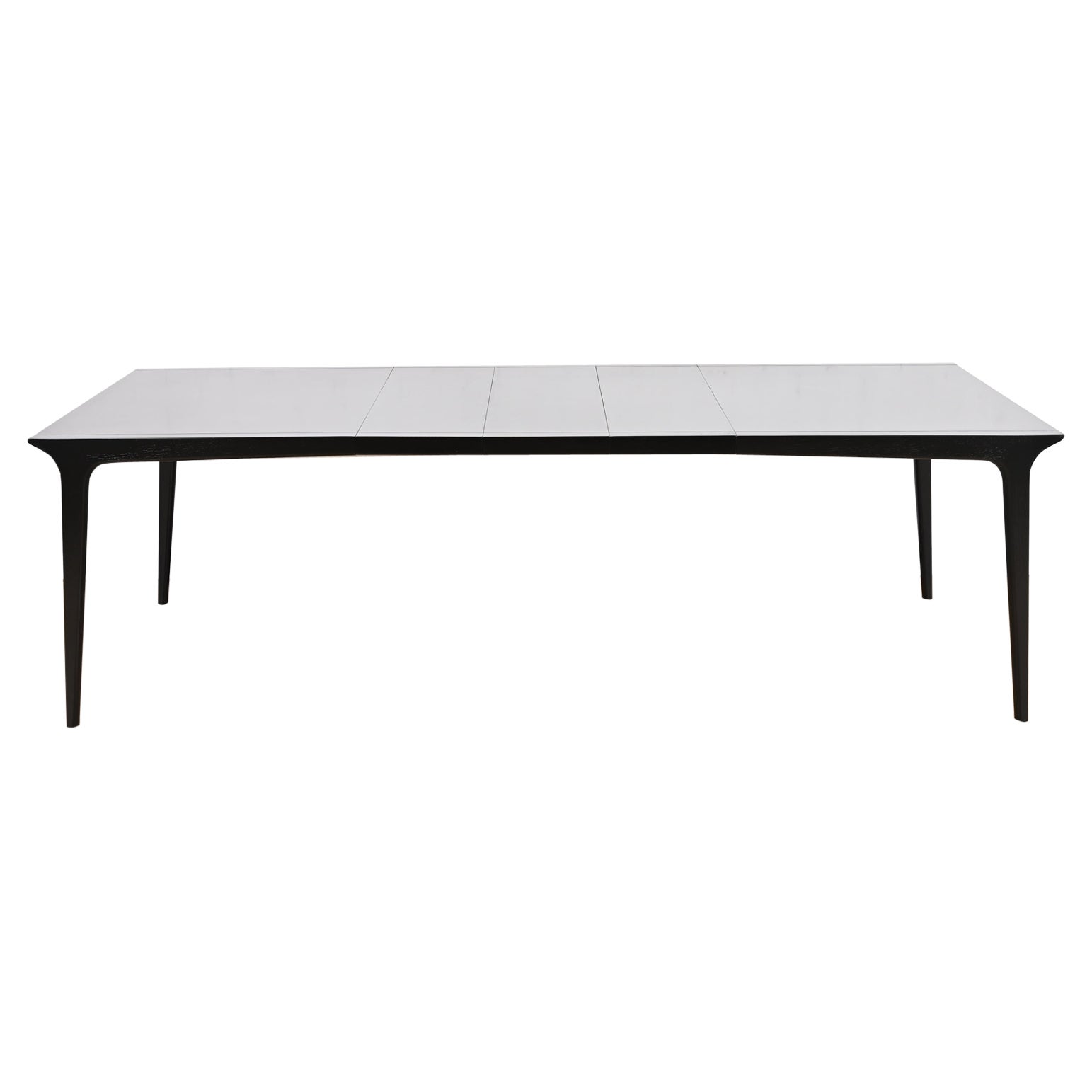 John Van Koert for Drexel Black Lacquered Dining Table, Newly Refinished