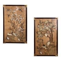 Pair of Painted Chinoiserie Panels