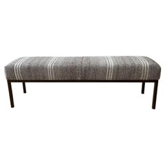 Custom Made Upholstered Bench Ottoman from Turkish Rug