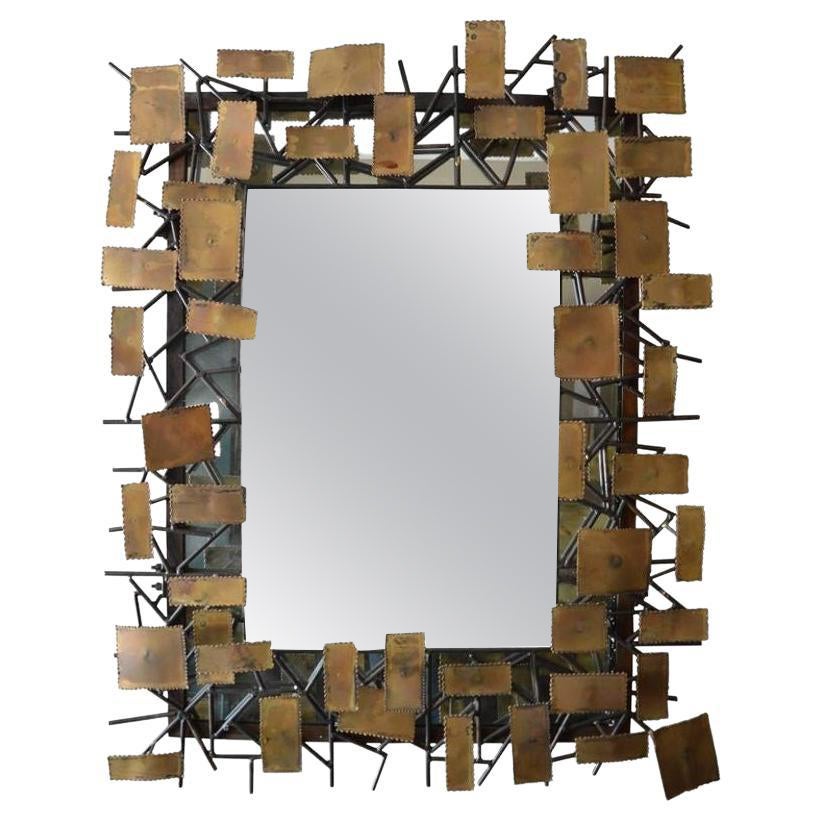 Mirror in the Style of Curtis Jere For Sale