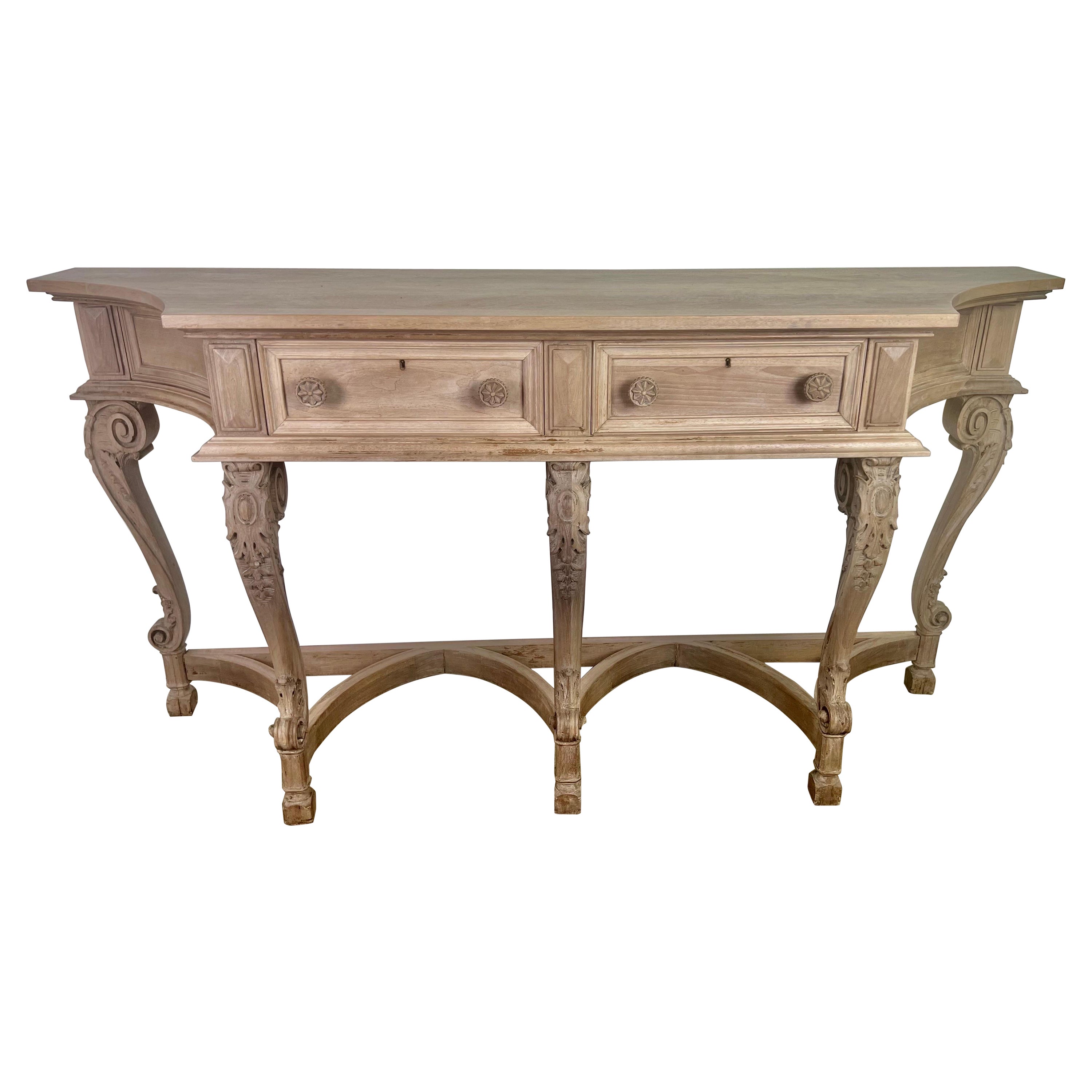 19th Century French Bleached Walnut Buffet
