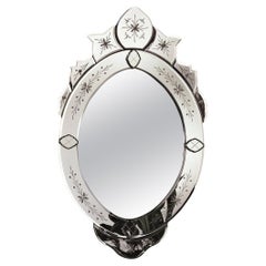 "Colombina" Murano Glass Mirror, 800 French Style by Fratelli Tosi