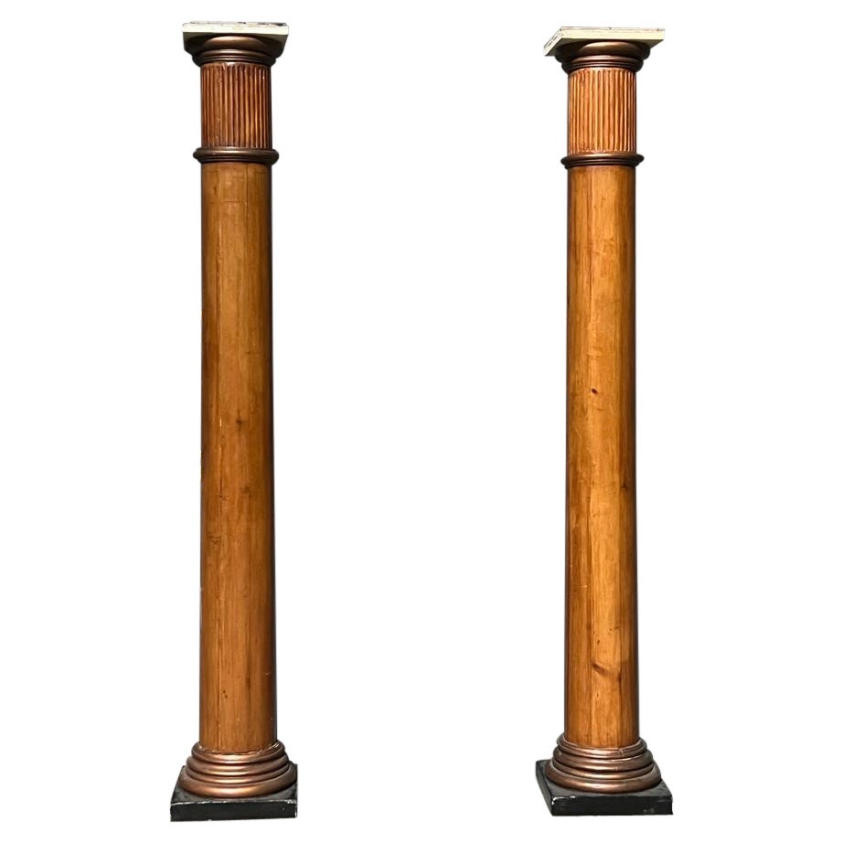 Paire de colonnes architecturales du 19e siècle 