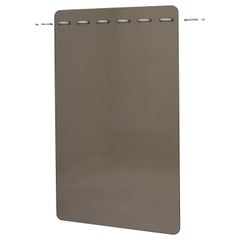 Sewn Bronze Tinted Mirror with Polished Glass Edges and Satin Silver Stitches
