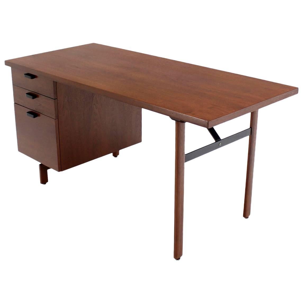 Mid Century Danish Modern Oiled Walnut Desk File Drawer