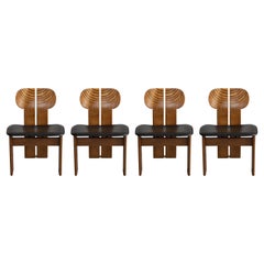 Afra & Tobia Scarpa "Africa" Dining Chairs for Maxalto, 1975, Set of 4
