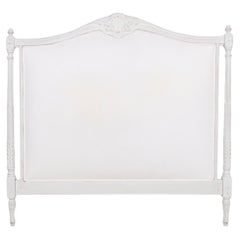 Louis XVI Style Upholstered Queen Size Headboard