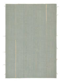 Maßgeschneiderter Kilim-Teppich von Rug & Kilim in Blau und Beige gestreift